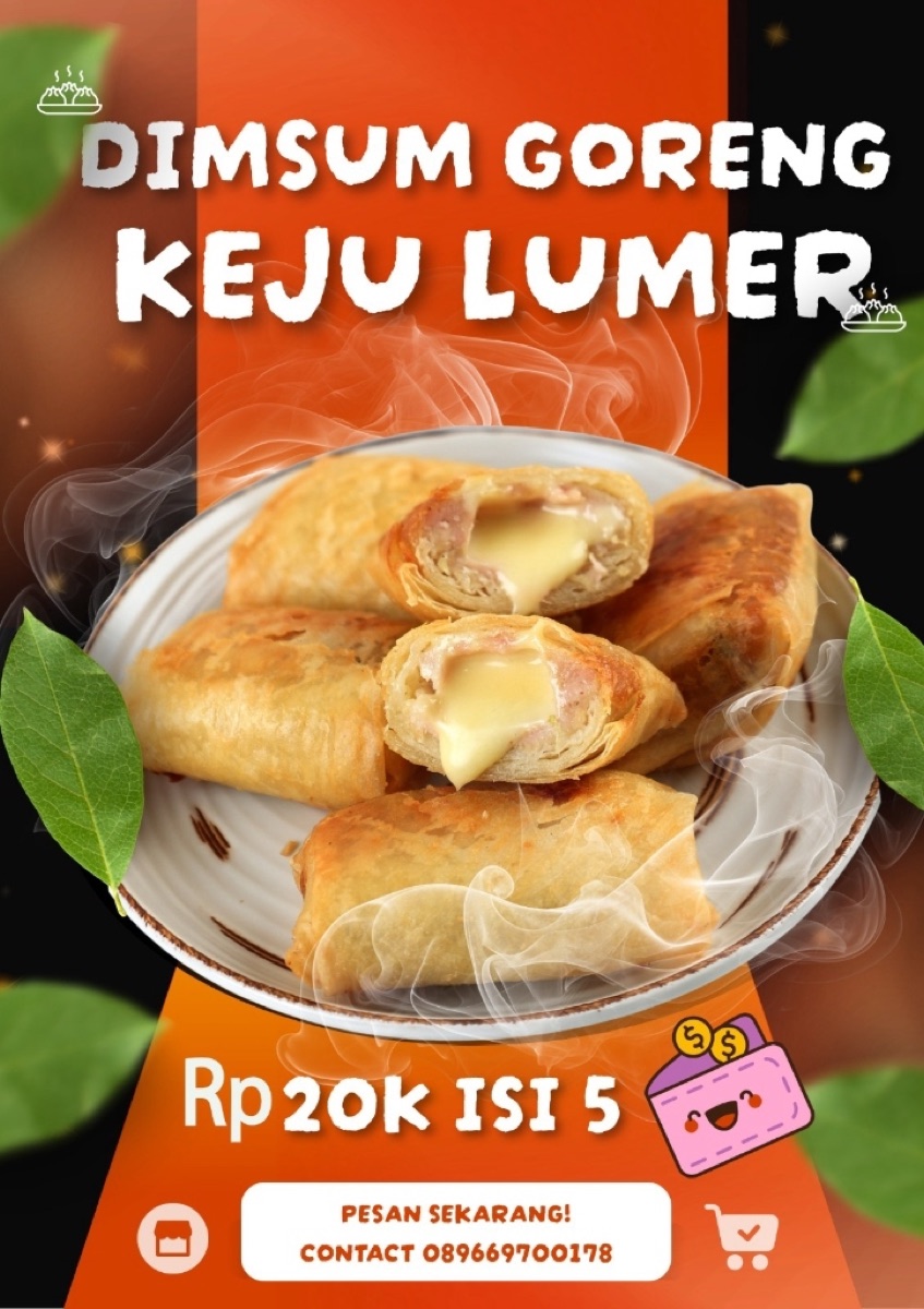Pamflet Resmi Dimsum Goreng Keju Lumer